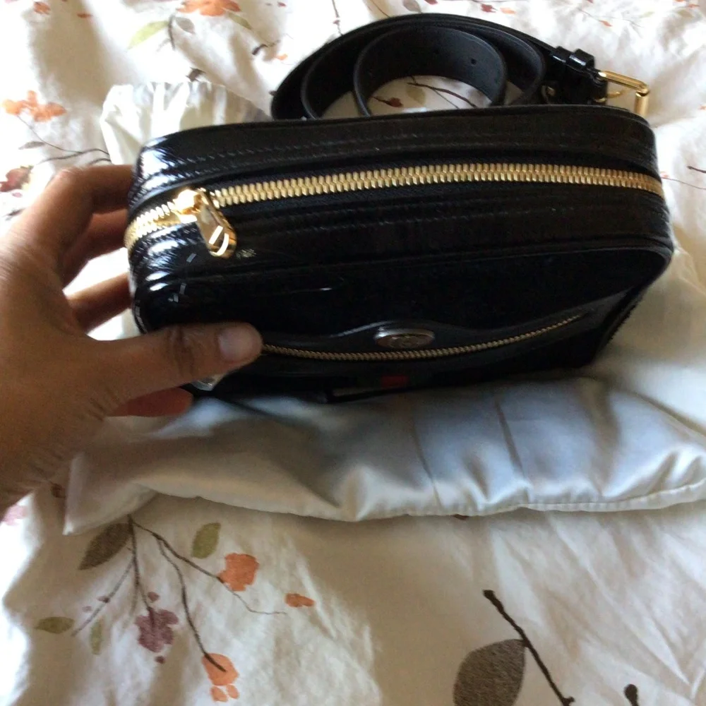 Gucci Ophidia Black Suede Belt Bag - Picture 7 of 16